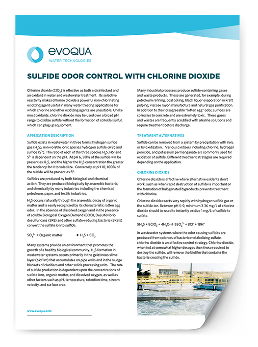 Sulfide Odor Control